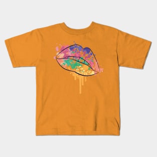 Mouth With Watercolor Stains Kids T-Shirt